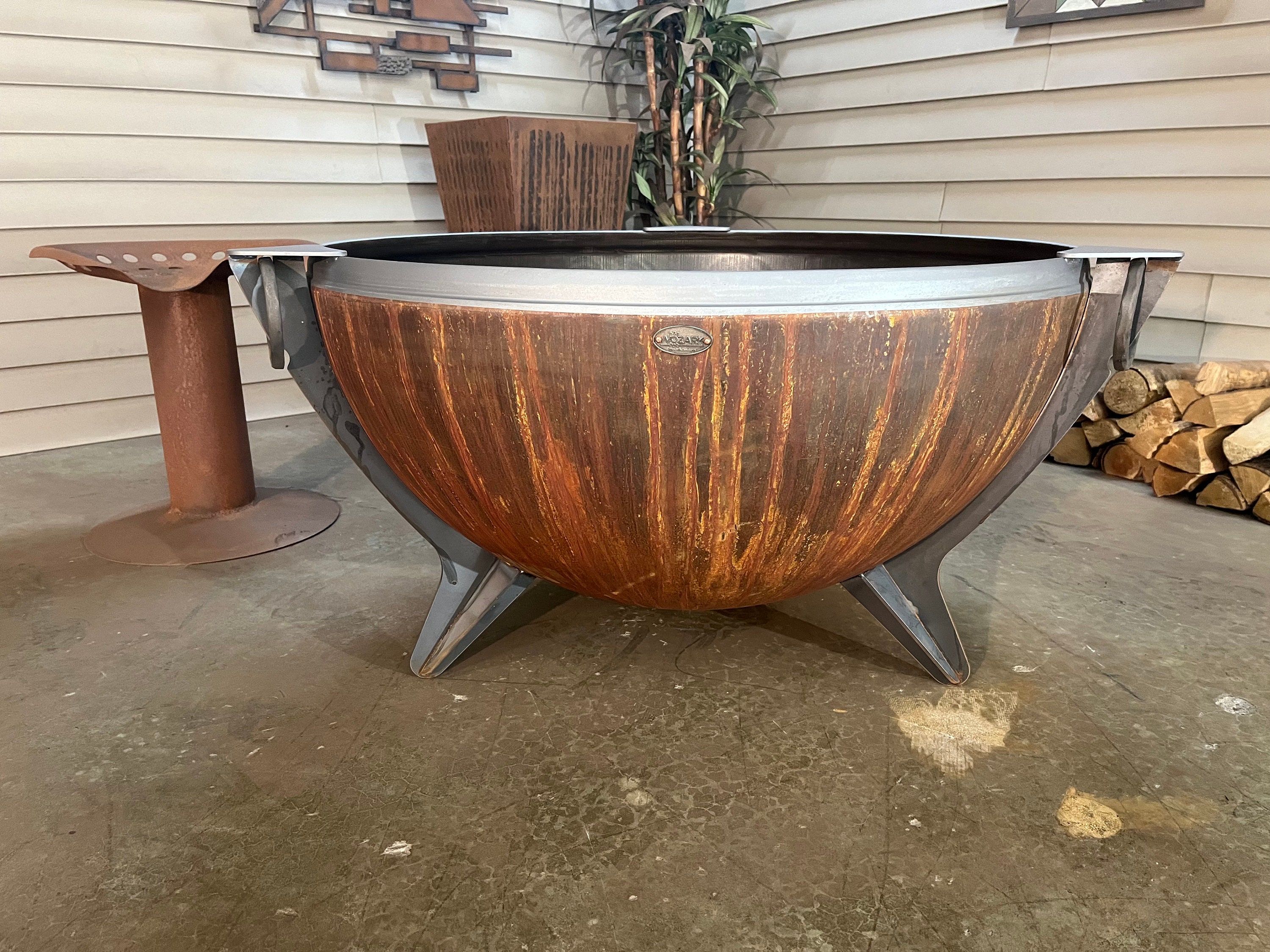 Large Custom Steel Outdoor Fire Pit: Heavy-duty Wood-burning Bowl for  Garden \u0026 Patio Entertaining - Etsy Israel, image size:3000x2250