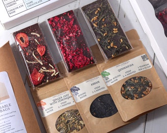 Tea & Chocolate Pairing One | 3 teas and 3 chocolate bars