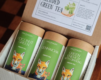 Blended Green Tea Sampler | 3 Loose Leaf Teas for Gifts & Tastings
