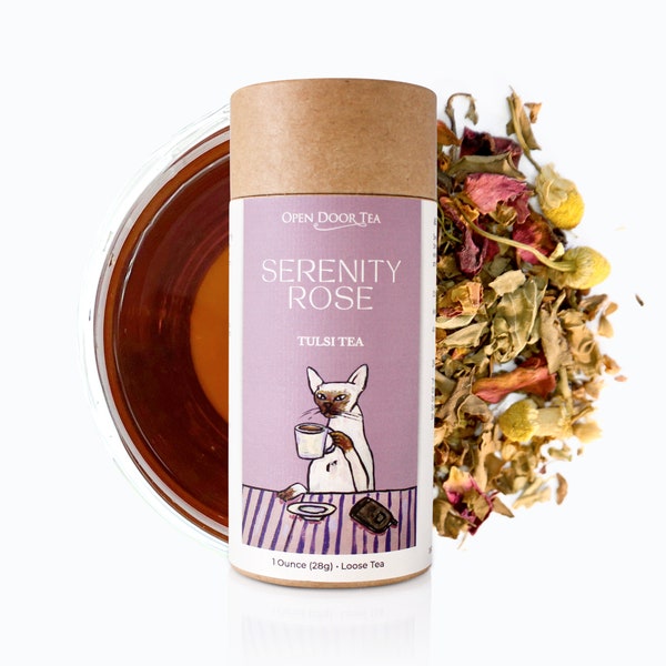 Serenity Rose | Organic Tulsi Tea Blend, Loose Leaf