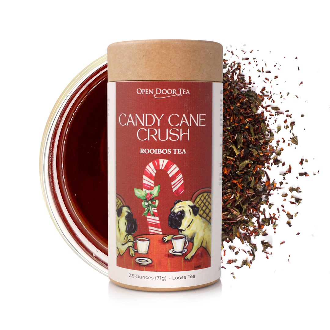 Candy Cane Crush Rooibos Tea, Loose Leaf Etsy