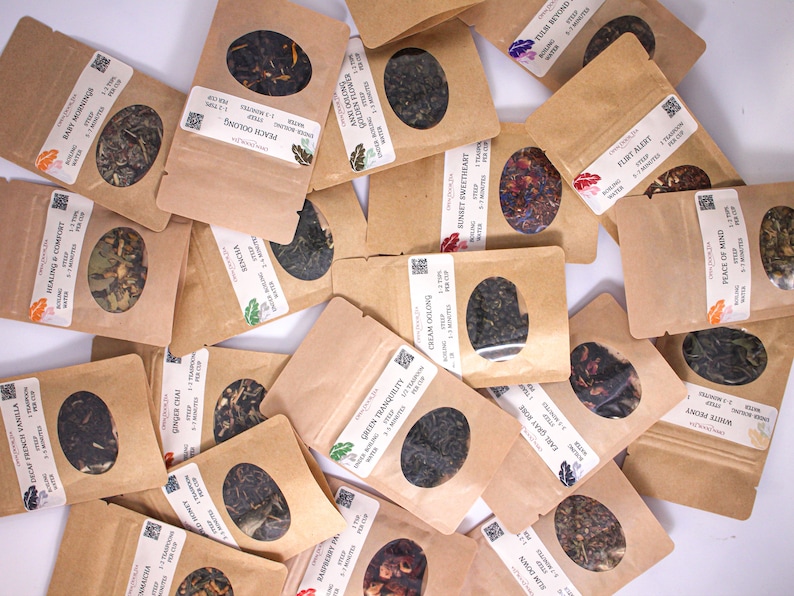 Loose Leaf Tea Samples Variety of Green Black Oolong Etsy