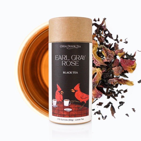 Earl Gray Rose | Organic Black Tea Blend, Loose Leaf