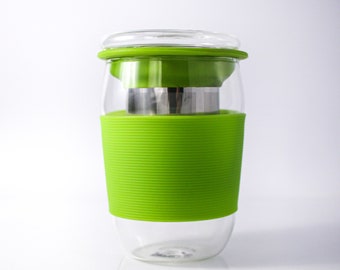 Mercy Mug | Glass Tea Cup & Infuser for Loose Leaf Tea
