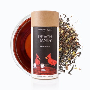Peach Dandy | Organic Black Tea Blend, Loose Leaf