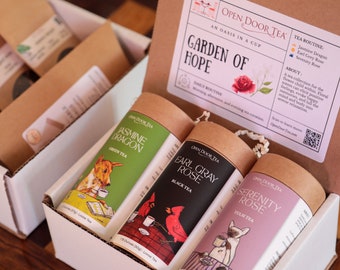 Garden of Hope - Tea Sampler | 3 Loose Leaf Teas, Tea Bags, For Gifts and Home