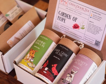 Garden of Hope Tea Sampler: Jasmine Dragon, Earl Gray Rose, Serenity Rose