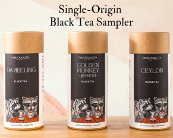 Single Origin Black Tea Sampler | 3 Loose Leaf Teas for Gifts & Tastings