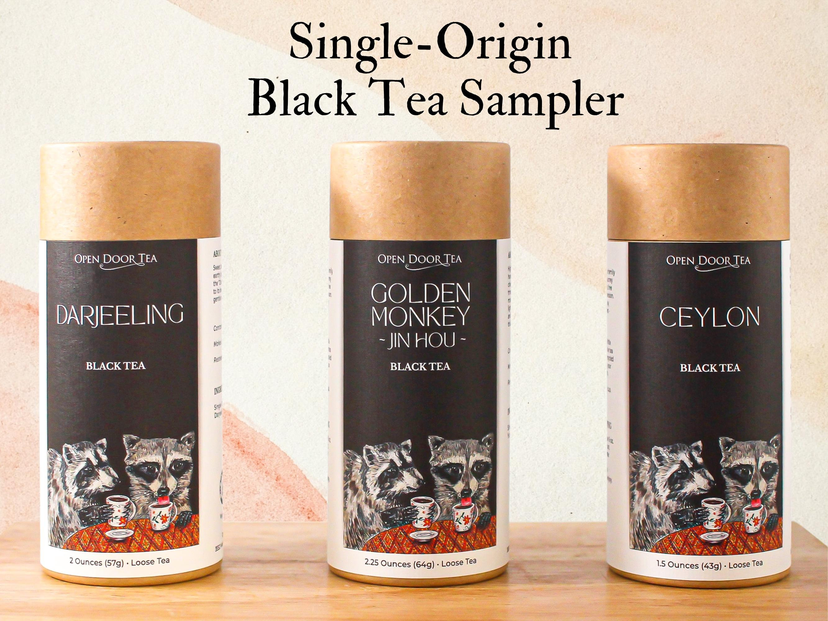 Single Origin Black Tea Sampler 3 Loose Leaf Teas For Gifts & Tastings