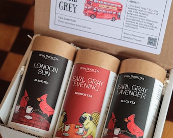 Earl Gray Tea Sampler | 3 Loose Leaf Teas for Gifts & Tastings