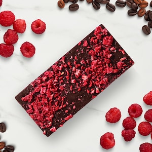 Espresso Raspberry Bar | Belgian Dark Chocolate with Coffee