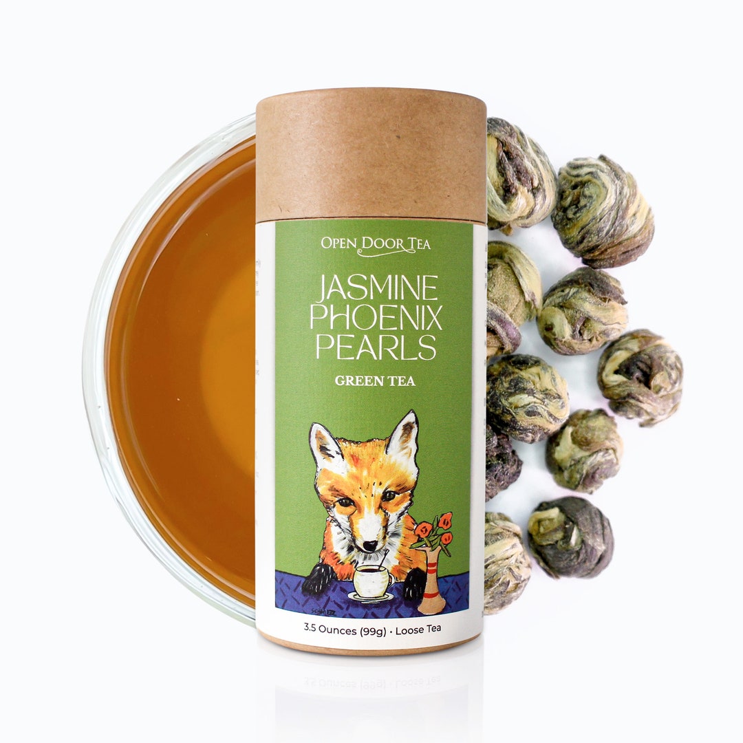 Jasmine Phoenix Pearls Organic Green Tea, Single Origin, Loose Leaf Etsy