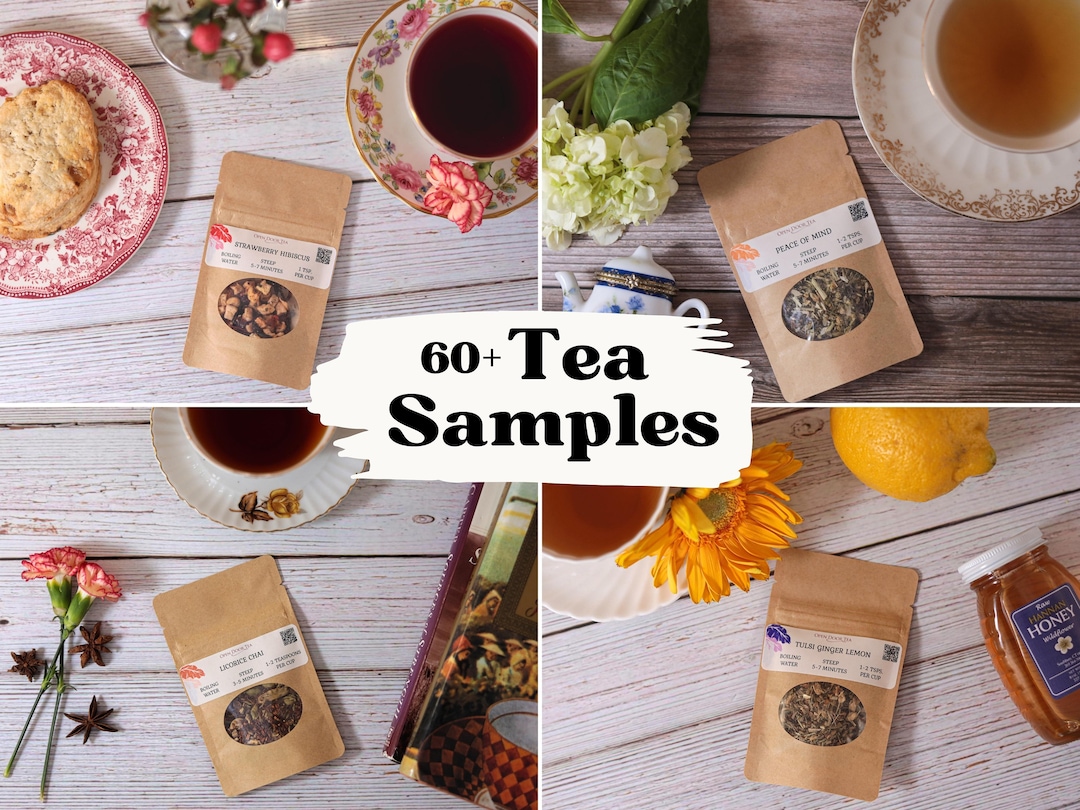 Loose Leaf Tea Samples Variety of Green, Black, Oolong, Rooibos, Tulsi