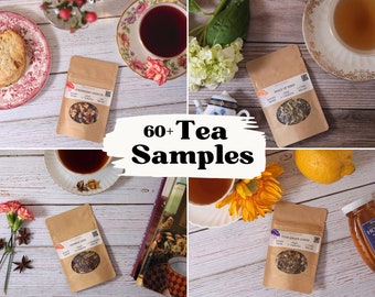 Loose Leaf Tea Samples! Variety of Green, Black, Oolong, Rooibos, Tulsi, and Herbal Teas for Gifts and Testing