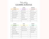 Editable Cleaning Schedule | Weekly Chore List (Digital Download)