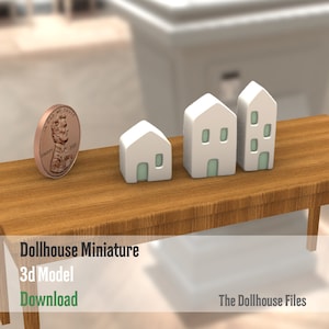 1:12 Dollhouse miniature Houses 3D model for download and 3d printing