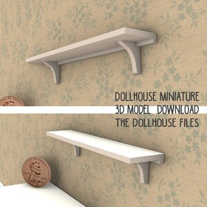 3D Printer STL File Kitchen Shelf Dollhouse Miniature 3D Printable File ...