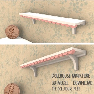 3D Printer STL File Kitchen Shelf Dollhouse Miniature 3D Printable File ...