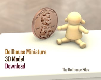 3D Printer STL file Dollhouse Doll toy  Miniature 3D Printable file 1:12 scale Decor model download diy