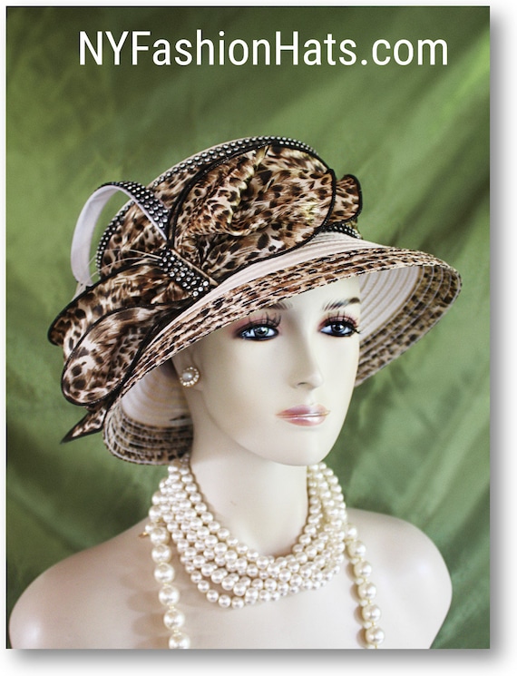 Elegant Leopard Print Hat with Bow Accent Bow Trucker Hat with Leopard Brim – Josie main image 2