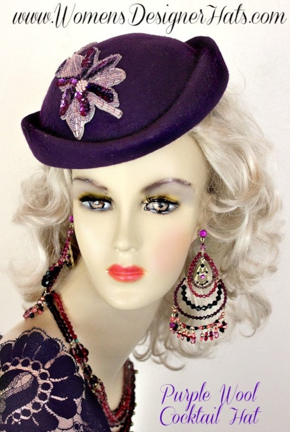 Ladies purple sales church hats