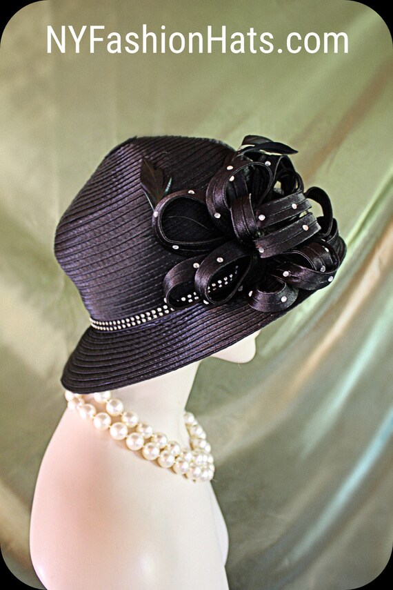 chinese dress ladies Kentucky Derby Wide Brim Dress Hat/Shenor Collections