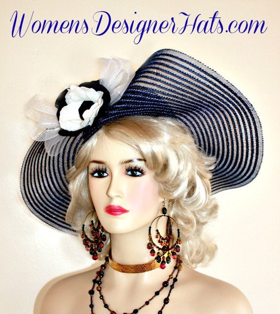 Navy and cheap white ladies hats