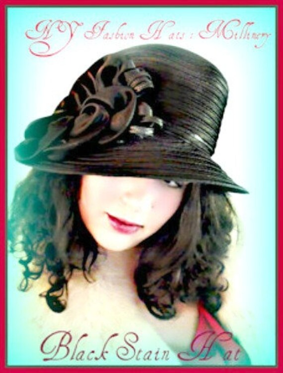 Women's Black Satin Designer Hat, Casual or Formal Black Dress Hat, NY  Fashion Couture Millinery, Hat Cap Headwear Apparel Women, Linda - Etsy