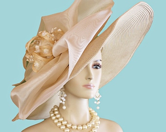 Beautiful Ivory Church/Dress Hat by J F Y NY. J F Y NY | Accessories | Gorgeous Jfy Ny Church Dress Hat  main image 4