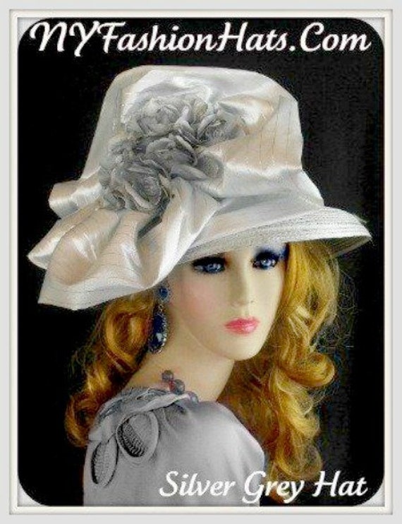 chinese dress ladies Ladies Silver Dress Hat-Shenor Collections