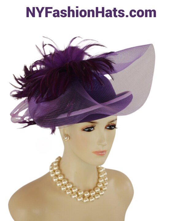 Royal Violet Sequined Cloche Hat – Vintage Couture Elegance Sequin Cloche Hat - Etsy main image 3