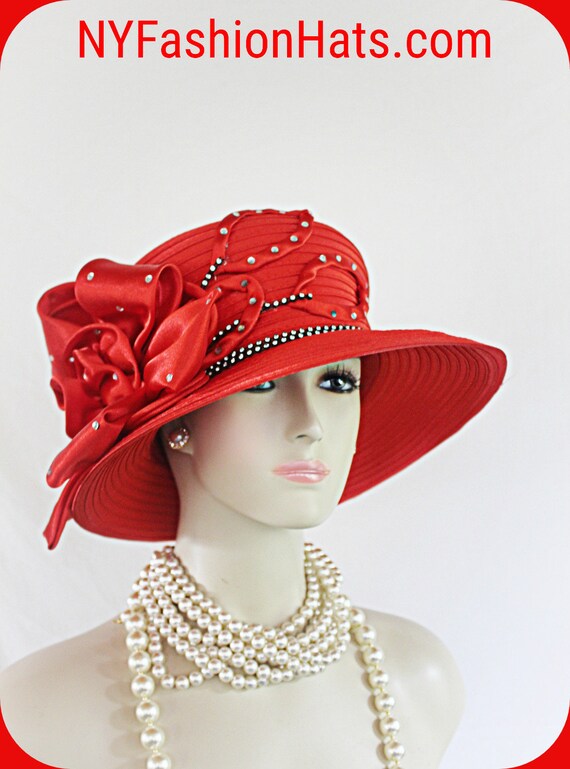 Red and Black Hat with Elegant Design Steampunk Mini Red Lace Top Hat - FM-68861 - Medieval  main image 4