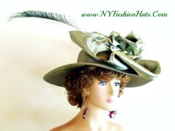 green dress hat M23156 ( Green ) Medium Flat-brim Sinamay Fascinator Hat for Kentucky Derby Hat, Church Hat, Wedding Hat, Easter Hat, Ascot Hat