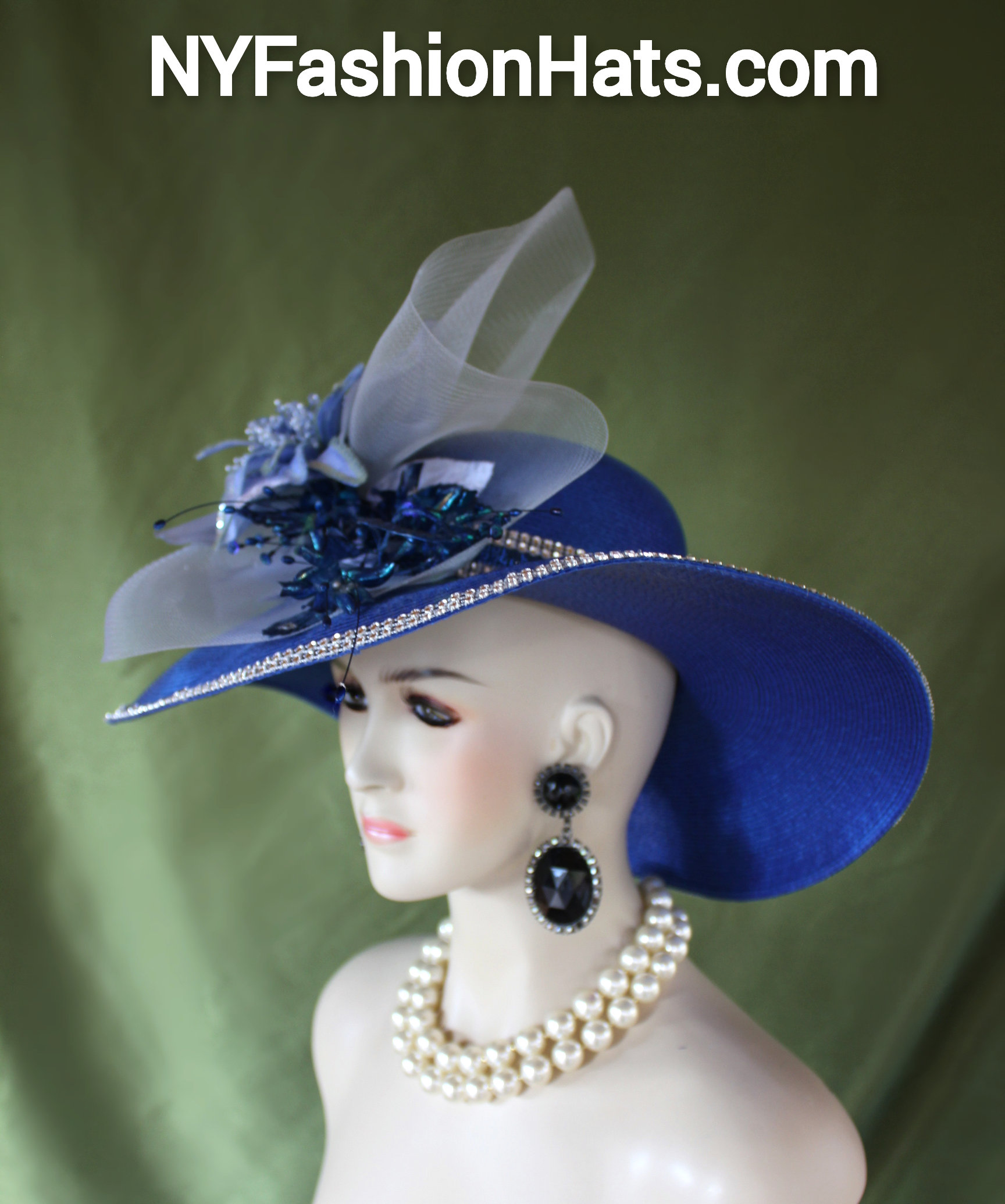 Hatterdashery blue-toned fashion-forward hat HatsForward - Etsy main image 4
