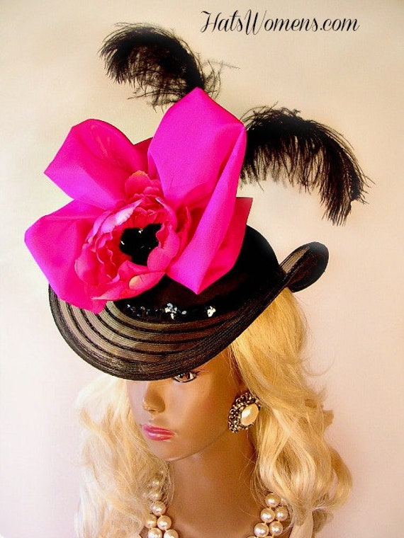 women's dress hats SE9970-Satin Ribbon Cream Dress Hat for Women