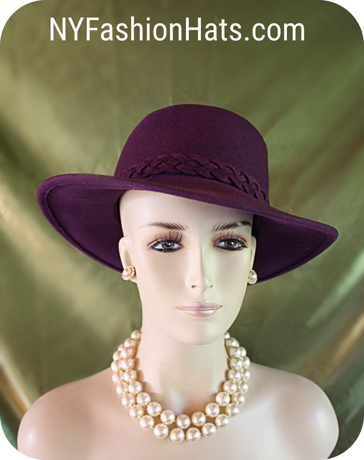 Eggplant Purple Winter Wool Dress Hat Couture Designer Hats Etsy