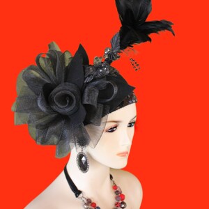 Black Winter Wool Cloche Avant Garde Luxury Hat, Haute Couture Designer Hats, NYFashionHats, Wedding Dress Formal Hat, Mother Of The Bride