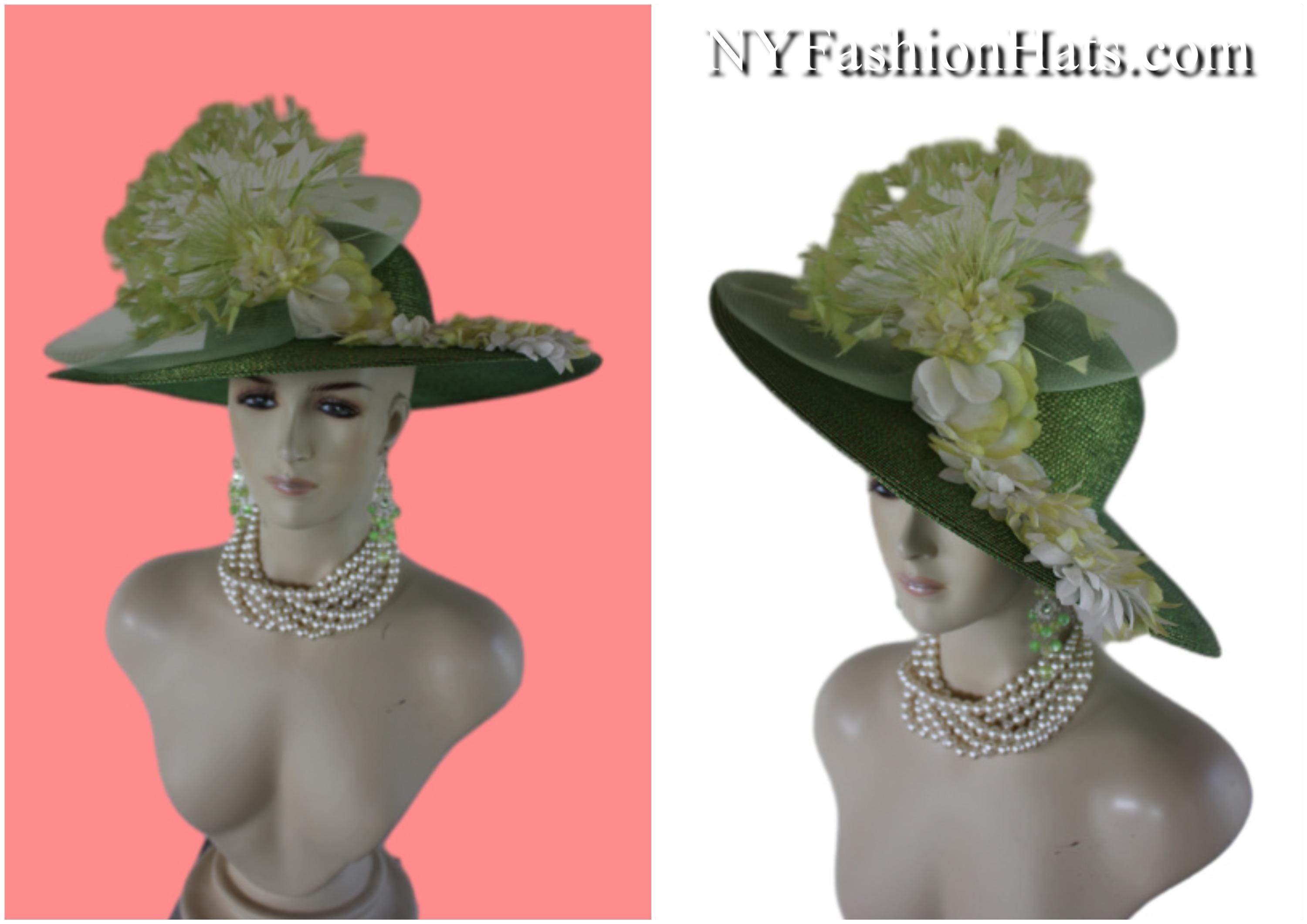 Lime Green Women\'s Hat with Gold Accent Green + Gold Straw Cowboy Hat – Nymf by Collette main image 4