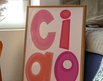 Ciao Print Pink / Digital Download