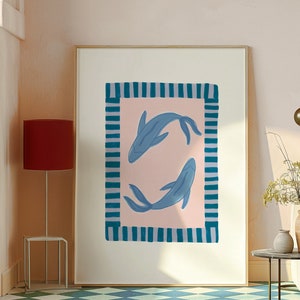 Pisces Print Blue / Digital Download