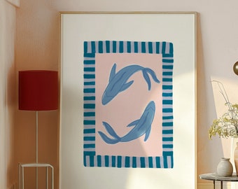 Pisces Print Blue / Digital Download