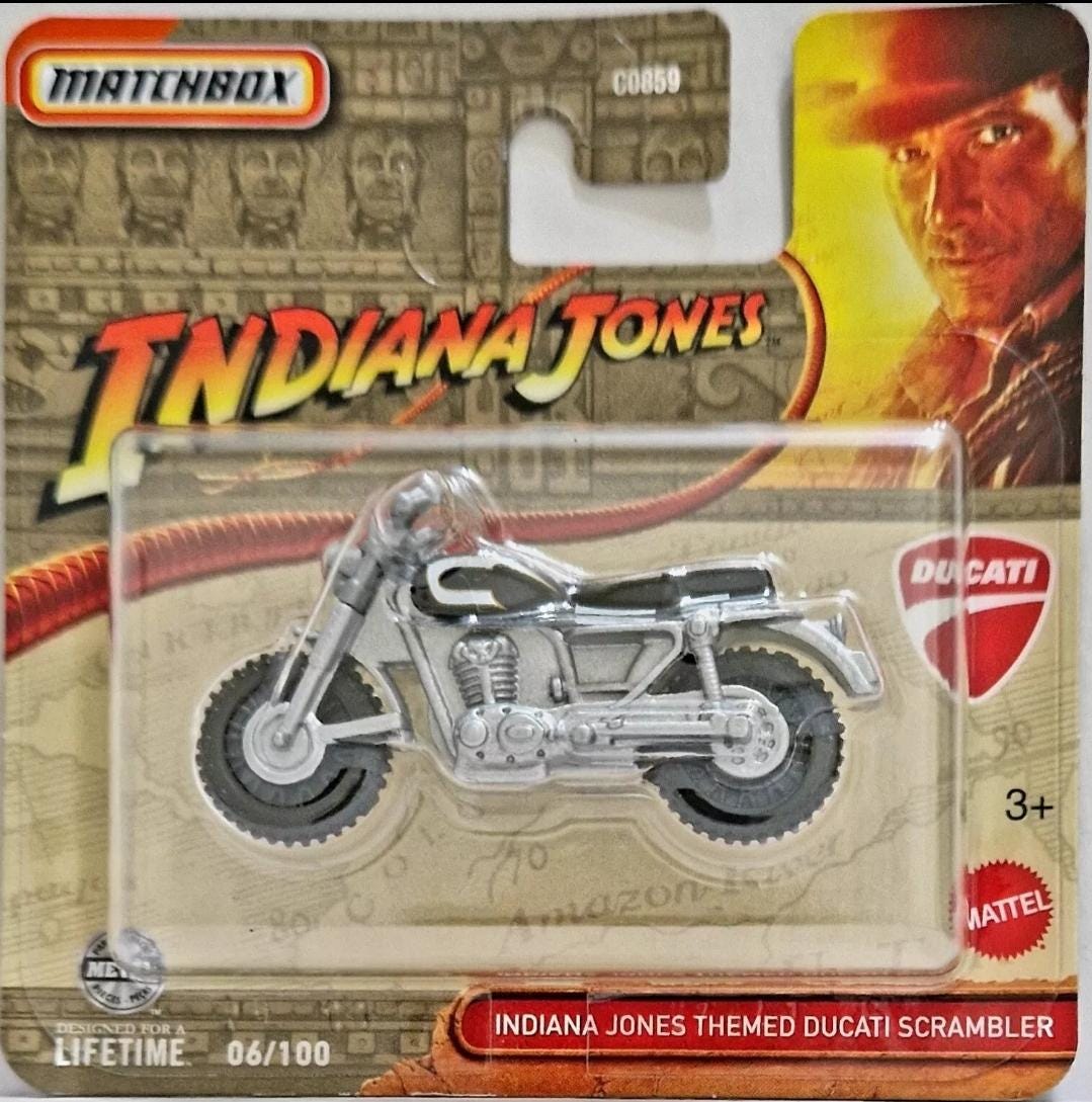 Matchbox Indiana Jones Ducati Scrambler - Etsy
