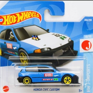Hotwheels honda civic custom blue