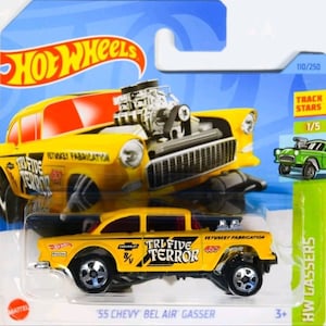 ホット ウィール RLC 限定 55 シボレー ベルエア ガッサー。 55 CHEVY BEL AIR GASSERの新旧金型モデル比較！RLC版The Flying