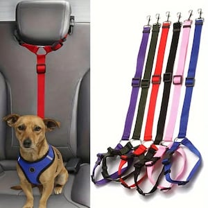 Dogs safety belt headrest anti shock pet dog car seat belt bungee leash travel safety harness high quality belt