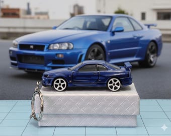 Nissan Skyline gtr R34 keyring Gift Pack Free Boxed Shipping