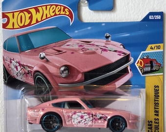 ホットウィール ピンク ダットサン 240Z アートカー：レアなショート