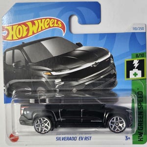 Hotwheels silverado ev rst black