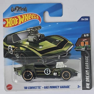 Hotwheels 68 corvette-gas monkey garage