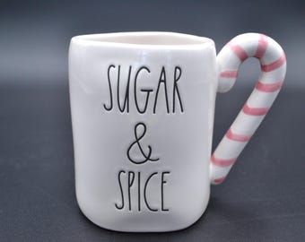 Rae Dunn "Sugar & Spice" Nutcracker Mug – 16 oz Ceramic Coffee/Tea Mug